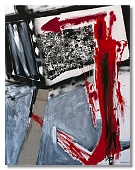 Červená postava, 2011, 160x125 cm